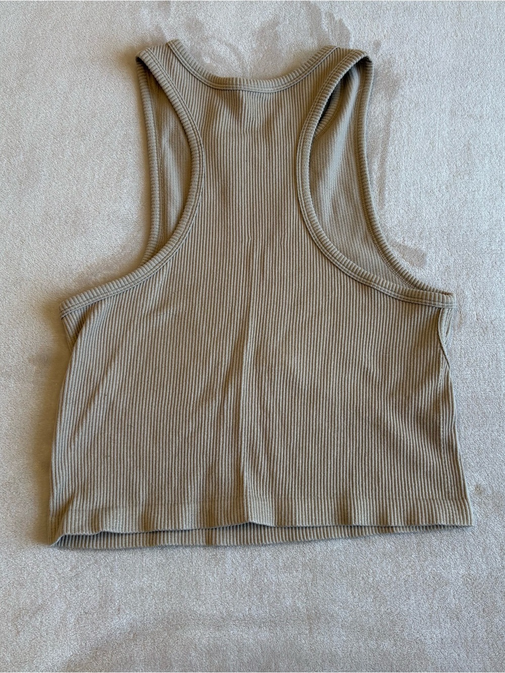 Pac Sun Tan Ribbed Crop Top - Picture 3 of 5